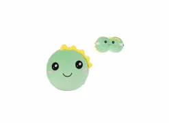 Kussen Hello Dino met slaapmasker - stof - groen- Kussens|Bedaccessoires