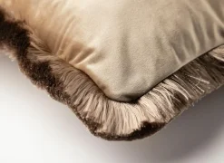 Kussens|Kussen Jeanette 45x45cm - stof - bruin