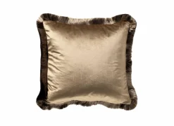 Kussens|Kussen Jeanette 45x45cm - stof - bruin