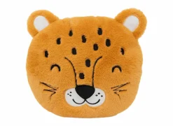 Kussen Luipaard 30x30cm - polyester - oranje- Kussens|Pluche Knuffels