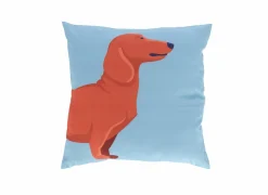 Kussen Outdoor Teckel 49x49cm - stof - multicolor- Tuindecoratie|Kussens