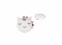 Kussen Unicorn met slaapmasker - stof - wit- Kussens|Bedaccessoires