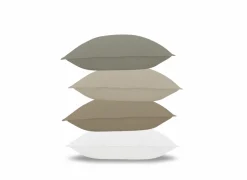 Kussensloop Cupido 65x65cm - katoen - olijf - set van 2- Kussenslopen