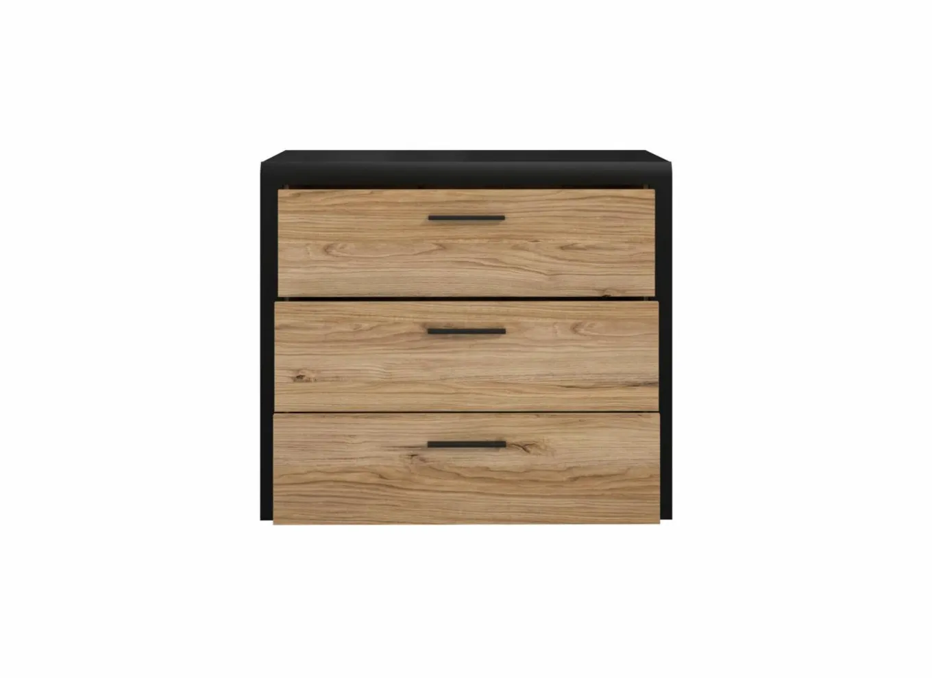 Commode|Commode|Ladekast Dalate 101x41x88,2cm - decor - kastanje eik/mat zwart