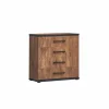 Ladekast Ellen 80x40x82cm - decor - acacia & zwart- Commode|Commodes