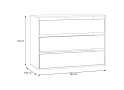 Commode|Commode|Ladekast Forte 98,7x40x71cm - decor - grijs