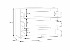 Commode|Commode|Ladekast Forte 98,7x40x71cm - decor - grijs