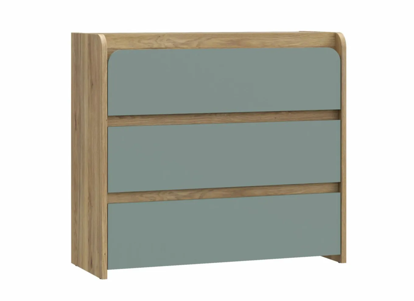 Commode|Commode|Ladekast Hoa 105x41x94cm - decor - mauvella eik & groen