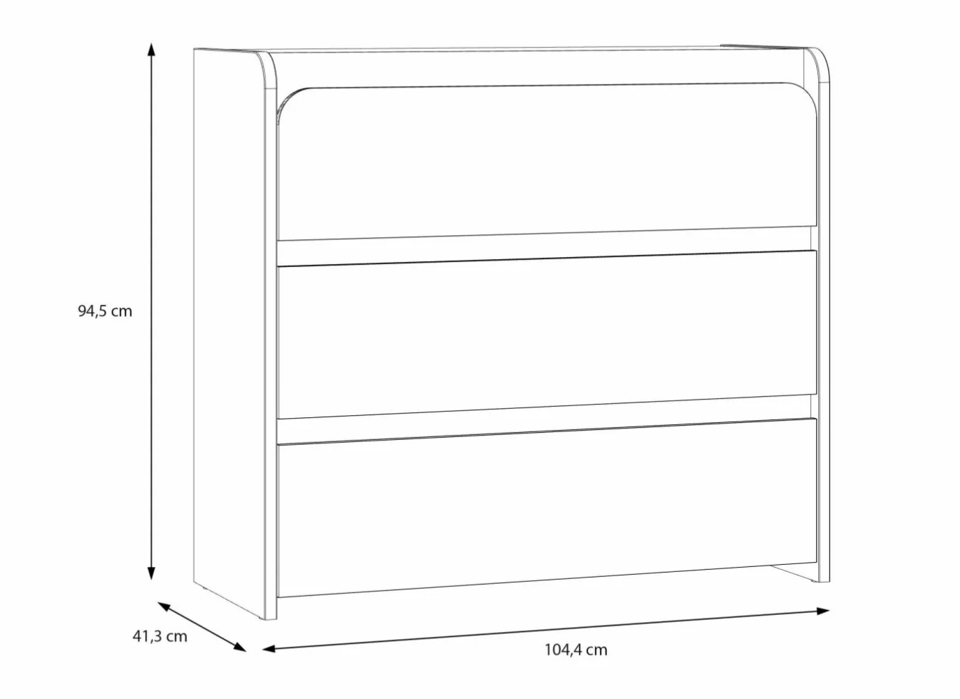 Commode|Commode|Ladekast Hoa 105x41x94cm - decor - mauvella eik & groen