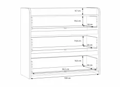Commode|Commode|Ladekast Hoa 105x41x94cm - decor - mauvella eik & groen