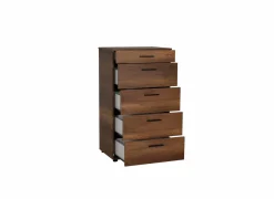 Ladekast Komodo 60x44x108cm - melamine - walnoot- Commode|Commode