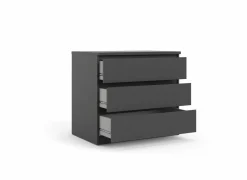 Ladekast Naia 77x50x71cm - MDF - zwart- Commode|Commode