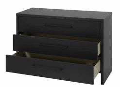 Ladekast Rosie 110x46x76cm - melamine - nox zwart- Commode|Commode