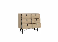 Ladekast Ry 102x41x95cm - decor - bruin/zwart- Commode|Commode