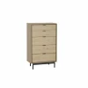 Ladekast Token 73x39,6x118,6cm - melamine - eik- Commode|Commode