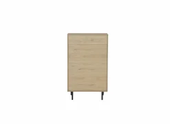 Ladekast Token 73x39,6x118,6cm - melamine - eik- Commode|Commode