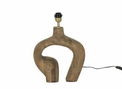 Lampenvoet E27 H30cm - hout - naturel- Lampenvoeten