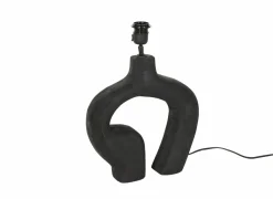 Lampenvoeten|Lampenvoet E27 H35cm - hout - zwart