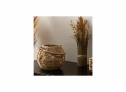 Kaars & Houder|Lantaarn Maty H15cm - papier & glas - bruin