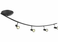 Opbouwspots|Opbouwspots|LED spot met 4 spots 5W GU10 chroom zwart