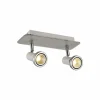 LED spot met 2 spots 5W GU10 chroom wit- Opbouwspots|Opbouwspots