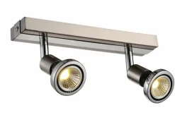 LED spot met 2 spots 5W GU10 chroom- Opbouwspots|Opbouwspots