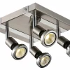 Opbouwspots|Opbouwspots|LED spot met 4 spots 5W GU10 chroom