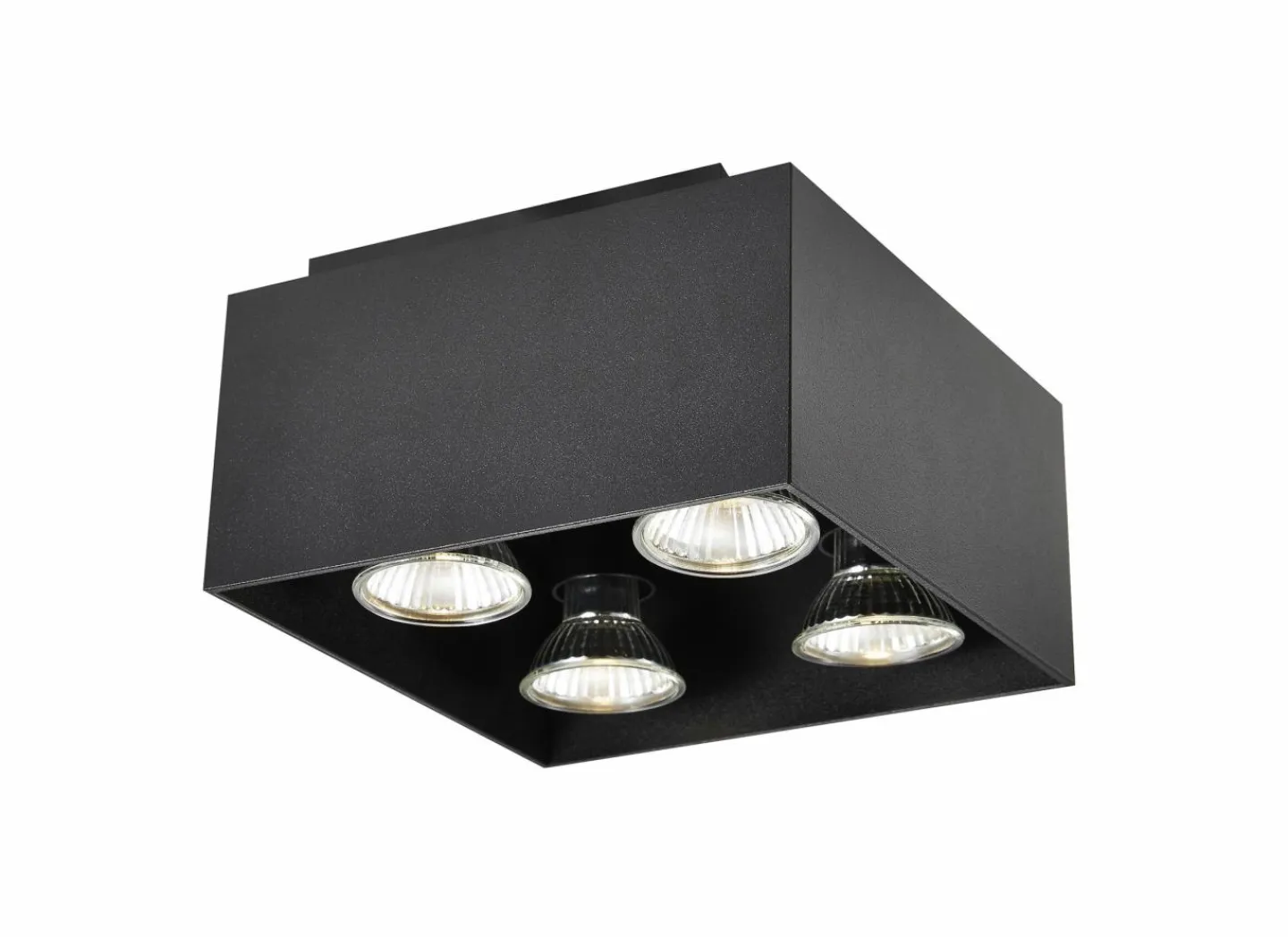 LED spot met 4 spots 5W GU10 zwart- Opbouwspots|Opbouwspots