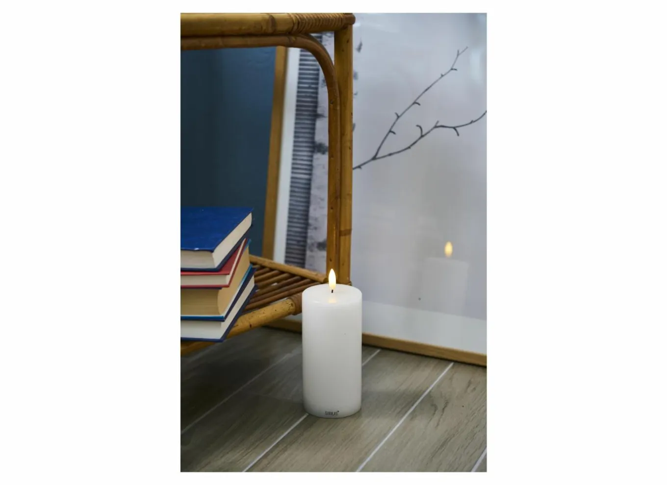 Kerstdecoratie|Kaars & Houder|Ledkaars Sille Rechargeable wit