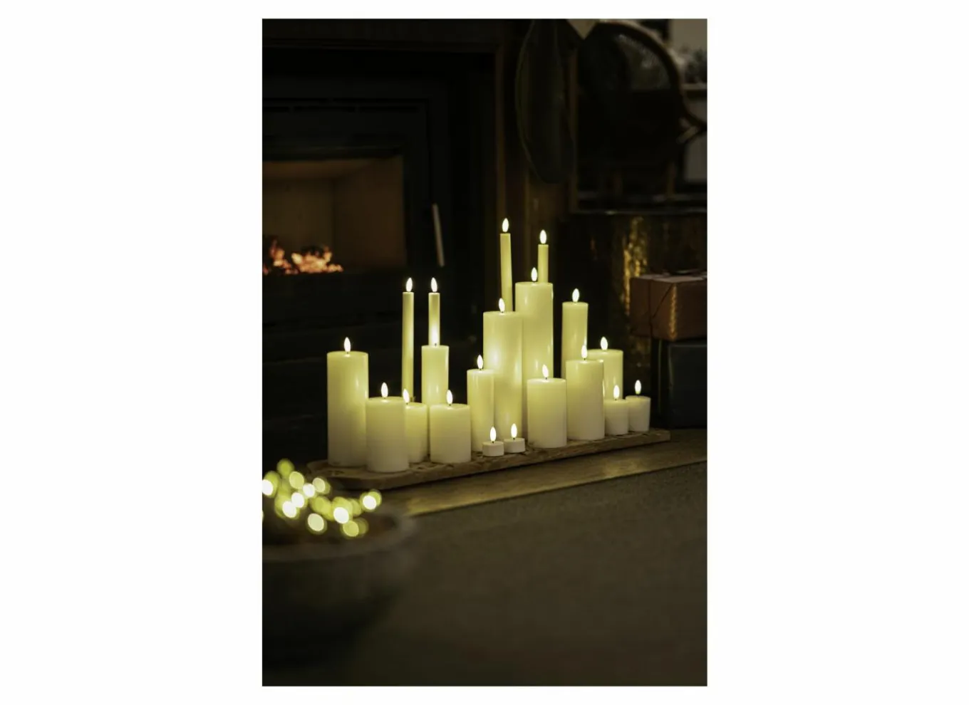 Kerstdecoratie|Kaars & Houder|Ledkaars Sille Rechargeable wit