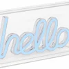 Ledlamp Neon Hello 23x15,5cm - kunststof - blauw- Decoratieve Accessoires|Ledlampen
