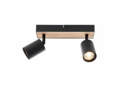 Brilliant Opbouwspots|Opbouwspots|Ledspot Jello Wood met 2 spots 4,5W GU10