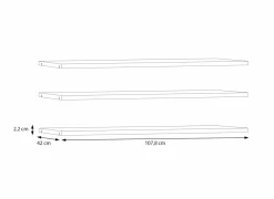 Kastaccessoires|Legplank 107,8cm set van 3
