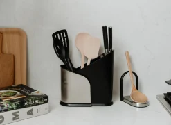 Umbra Overige|Allerlei|Lepelhouder Laydle  14x10cm - metaal & kunststof - nikkel/zwart