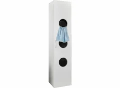 Linnenkast Mrk 40x68x185cm - decor - wit- Linnenmanden|Linnenmanden