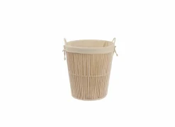 Linnenmand Muna Ø43x51cm - katoenkoord - naturel- Opbergmanden|Linnenmanden