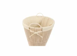 Linnenmand Muna Ø43x51cm - katoenkoord - naturel- Opbergmanden|Linnenmanden