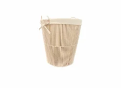 Linnenmand Muna Ø43x51cm - katoenkoord - naturel- Opbergmanden|Linnenmanden