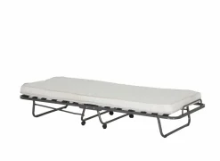 Zetelbedden|Eenpersoonsbedden|Logeerbed Morfeo 80x190cm - metaal - zwart & wit met matras en bodem