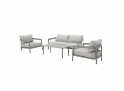 Loungeset Belafonte aluminium olefin - grijs- Loungesets|Tuinsets
