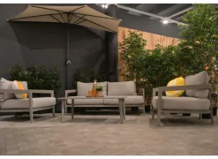 Loungeset Belafonte aluminium olefin - grijs- Loungesets|Tuinsets