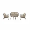 Loungesets|Tuinsets|Loungeset Copacabana metaal - taupe