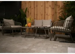 Loungesets|Tuinsets|Loungeset Copacabana metaal - taupe