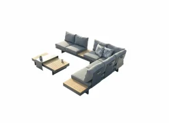 Loungesets|Tuinsets|Loungeset Homer aluminium - grijs naturel