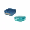Lunchbox 1,25L blauw groen- Lunchboxen
