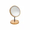 Badkamerspiegels|Make-up spiegel Bamboe Ø18cm