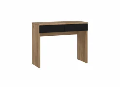 Make-Up Tafels|Make-up tafel Dalate 100x41x80cm - decor - kastanje eik & mat zwart