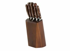 Messenblokken|Messenblok Virtuose 5-delig - hout/roestvrij staal