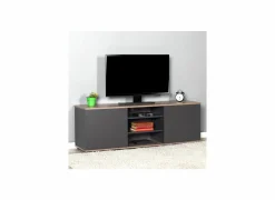 Modern tv-meubel Anau 140cm - melamine - anthraciet & latte- Tv-Meubels|Tv-Meubels