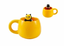 Koffietassen|Koffietassen|Mok Charmante bij 47cl - keramiek - geel